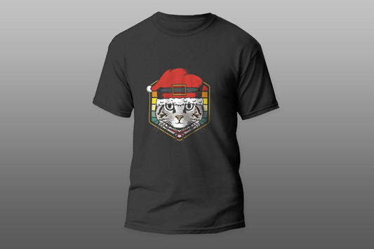 Cat with christmas hat T-shirt - Top Content | POD Collection | Free Shipping