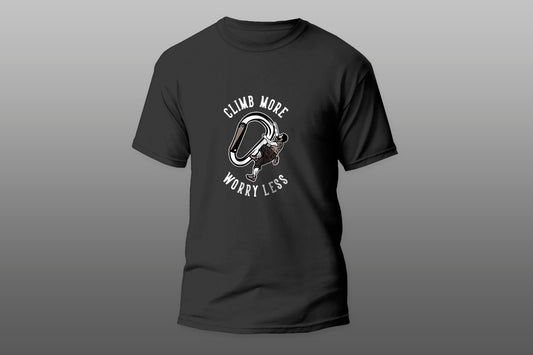 Climb more worry less camiseta T-shirt - Top Content | POD Collection | Free Shipping