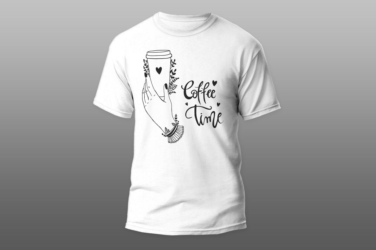 Coffee time hand with cup T-shirt - Top Content | POD Collection | Free Shipping