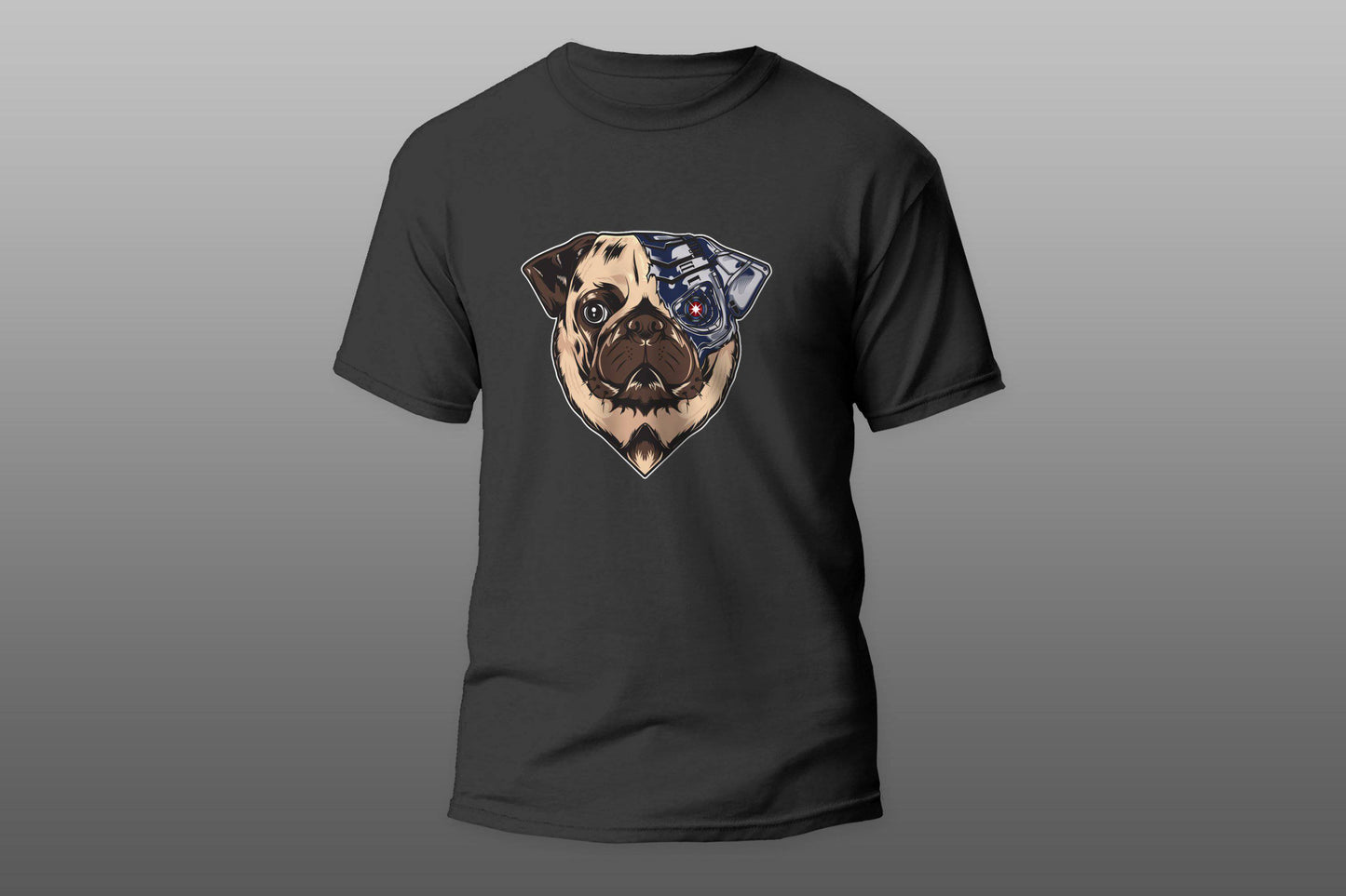 Cool Pug Dog Robot Camiseta T-shirt - Top Content | POD Collection | Free Shipping