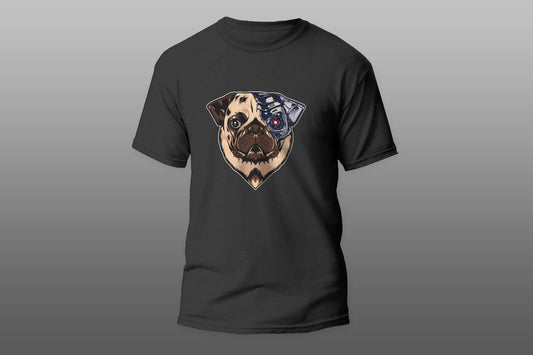 Cool Pug Dog Robot Camiseta T-shirt - Top Content | POD Collection | Free Shipping