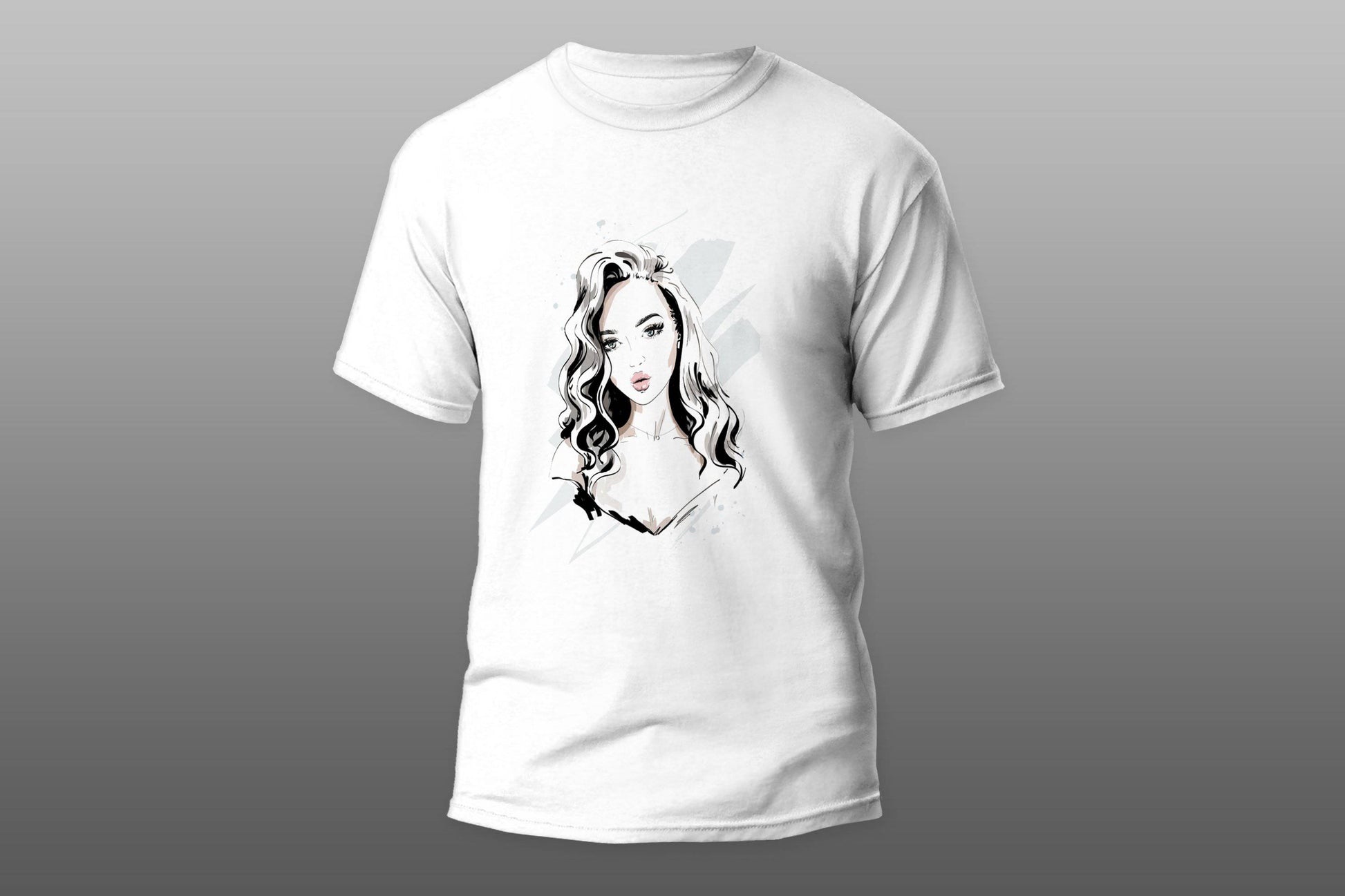 Cute girl with long hair T-shirt - Top Content | POD Collection | Free Shipping