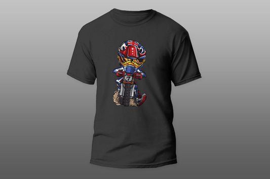 Cute motocross cartoon T-shirt - Top Content | POD Collection | Free Shipping