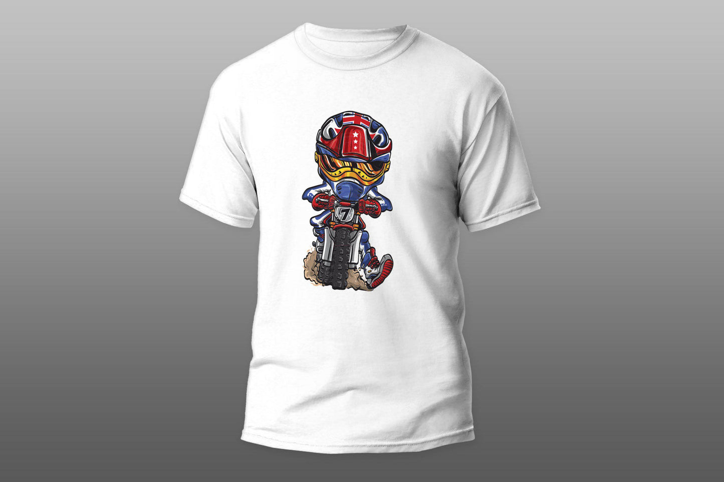 Cute motocross cartoon T-shirt - Top Content | POD Collection | Free Shipping