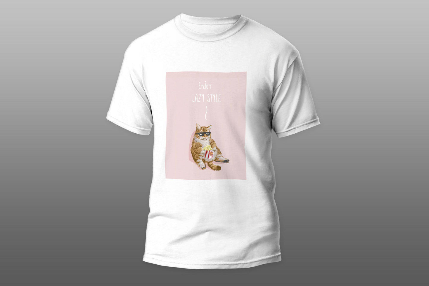 Enjoy lazy style cat T-shirt - Top Content | POD Collection | Free Shipping