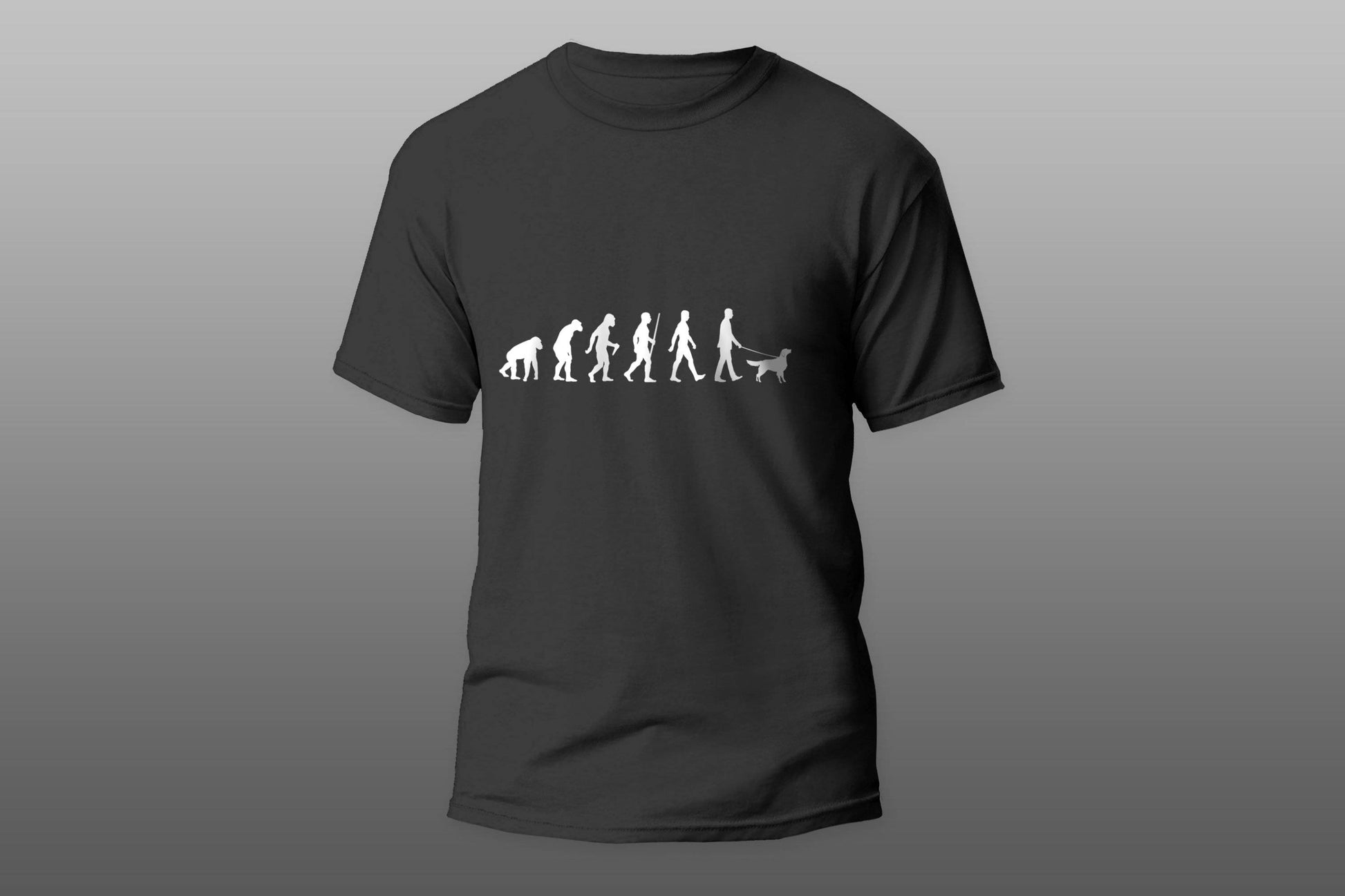 Evolution Flat Coated Retriever Walker T-shirt - Top Content | POD Collection | Free Shipping