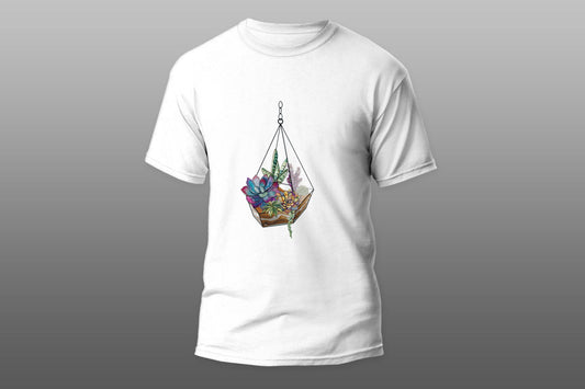 Flower Succulent Pot Plants camiseta T-shirt - Top Content | POD Collection | Free Shipping