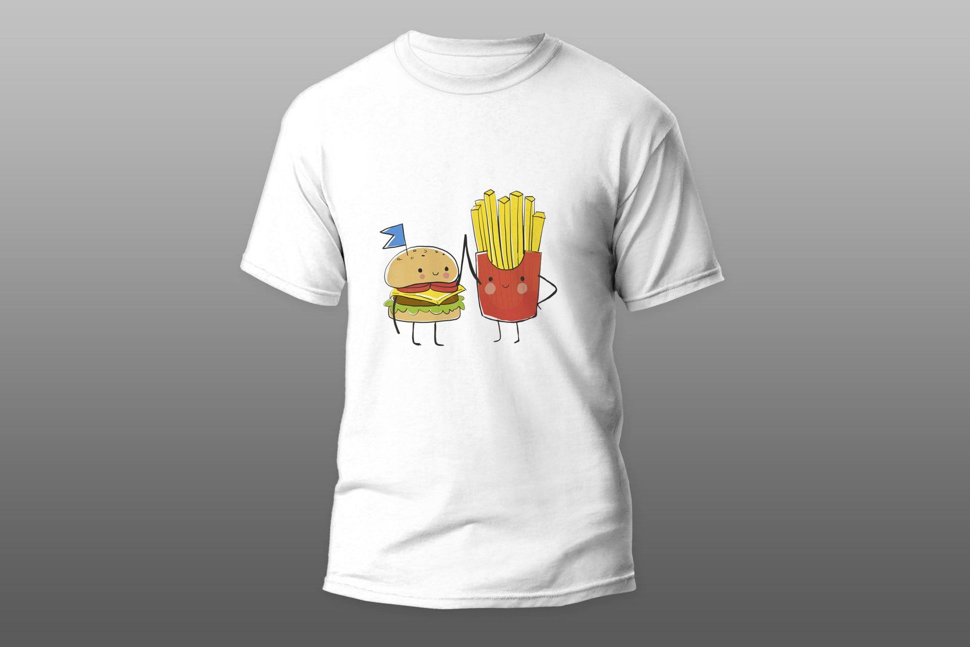 French fries and burger T-shirt - Top Content | POD Collection | Free Shipping