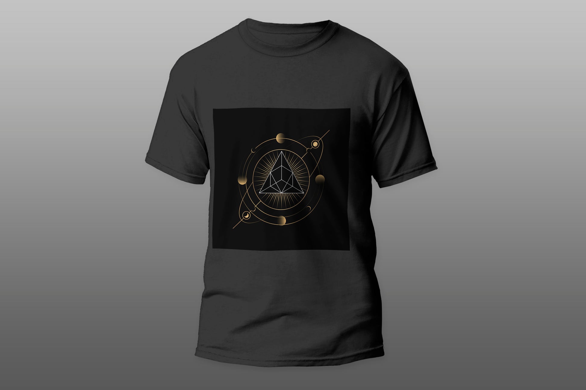 Geometric pyramid astrological tarot card camiseta T-shirt - Top Content | POD Collection | Free Shipping