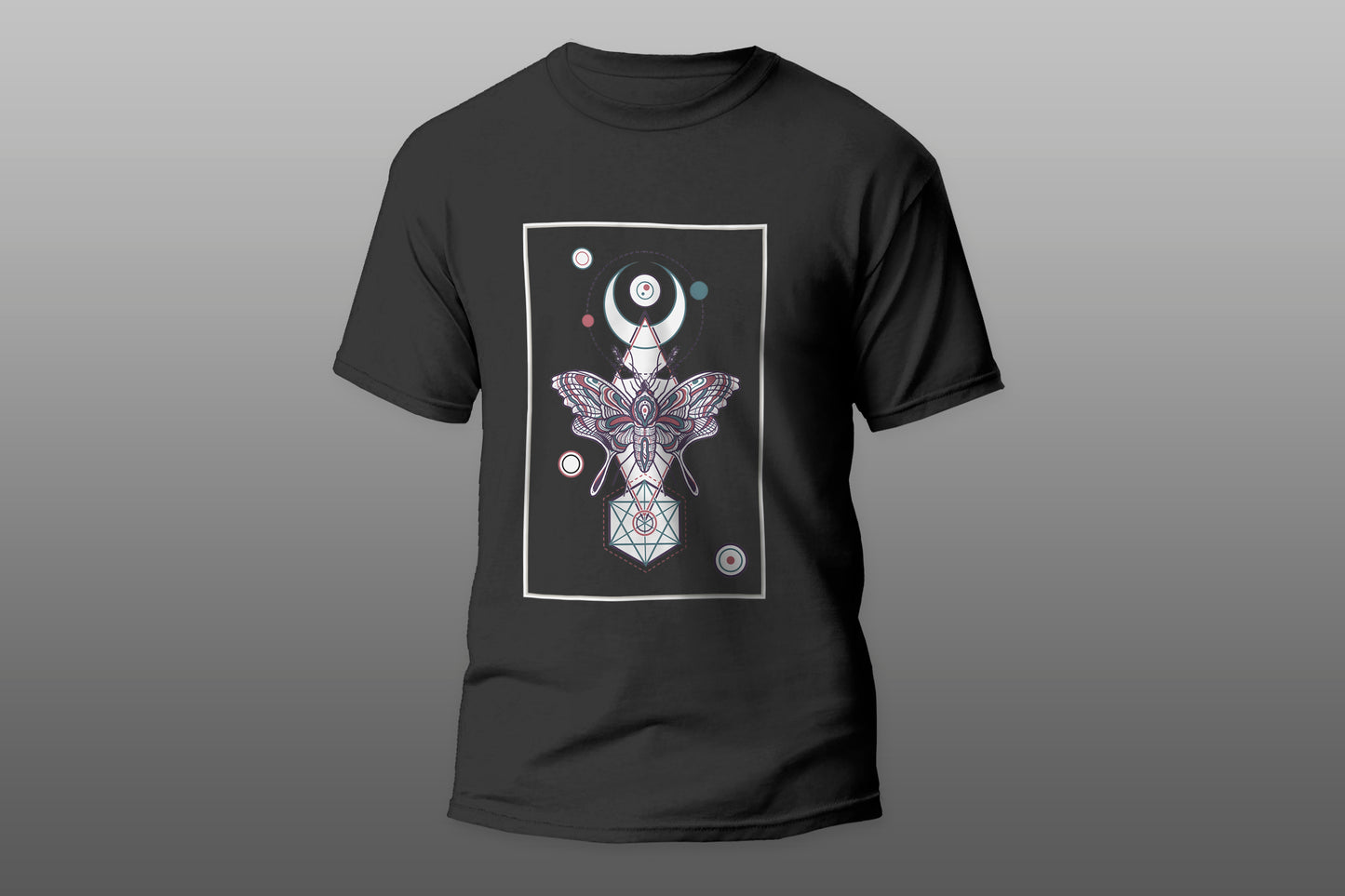 Geometry classy totem butterfly illustration design camiseta t-shirt - Top Content | POD Collection | Free Shipping