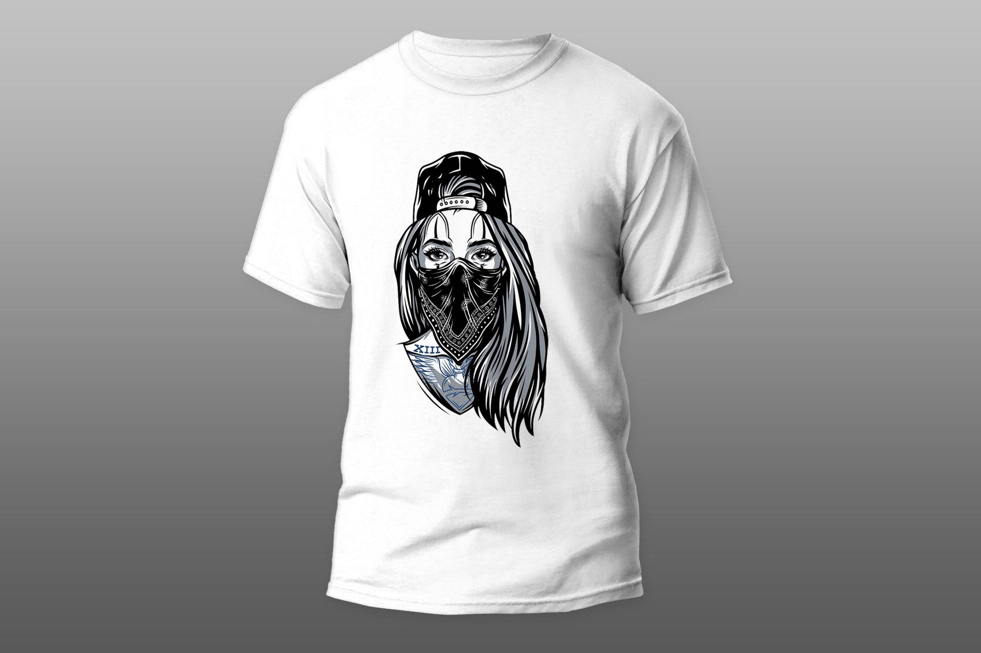 Girl with bandana and hat T-shirt - Top Content | POD Collection | Free Shipping