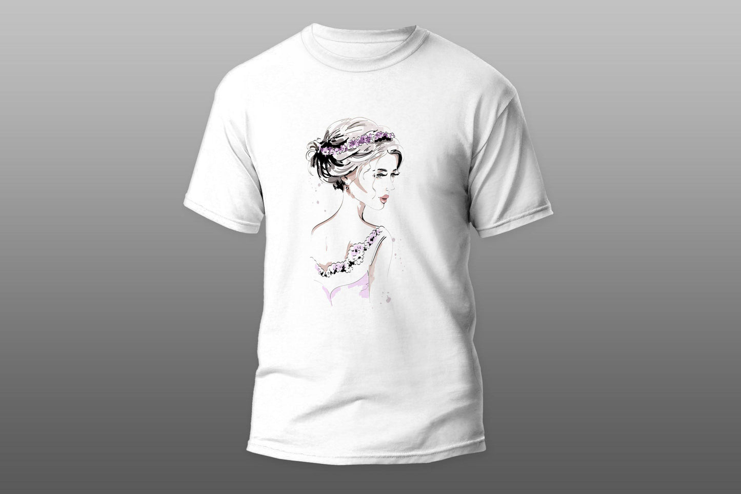 Girl with flowers in hair T-shirt - Top Content | POD Collection | Free Shipping