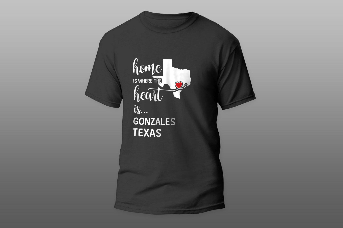 Gonzales County Texas Is Where My Heart Is Gift T-shirt - Top Content | POD Collection | Free Shipping