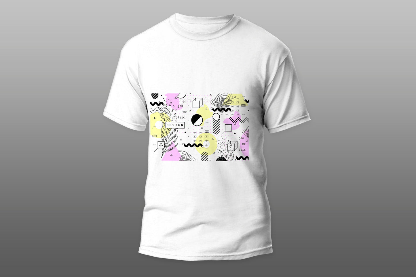 Graphic design geometric background  camiseta T-shirt - Top Content | POD Collection | Free Shipping