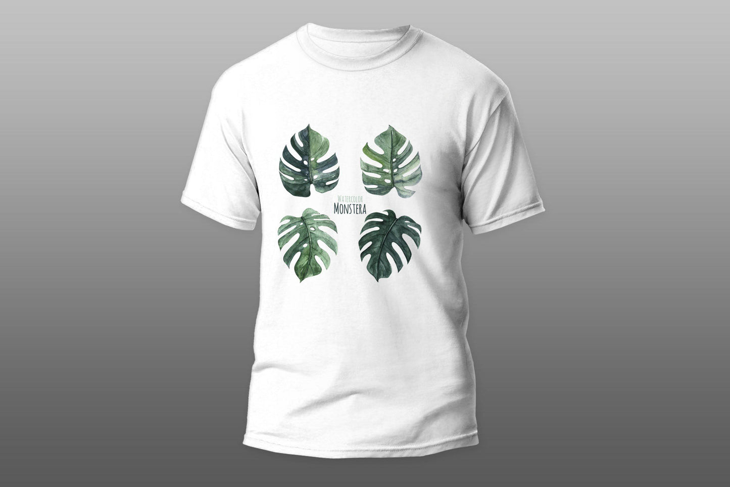 Green monstera leaves  T-shirt - Top Content | POD Collection | Free Shipping