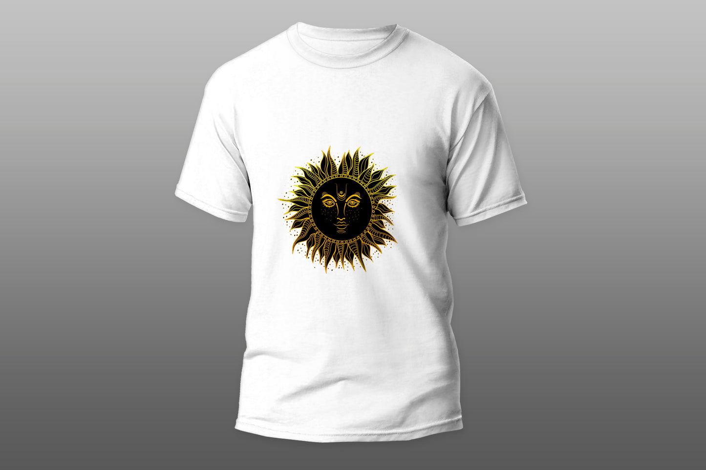 Hand drawn illustration of golden sun  camiseta T-shirt - Top Content | POD Collection | Free Shipping