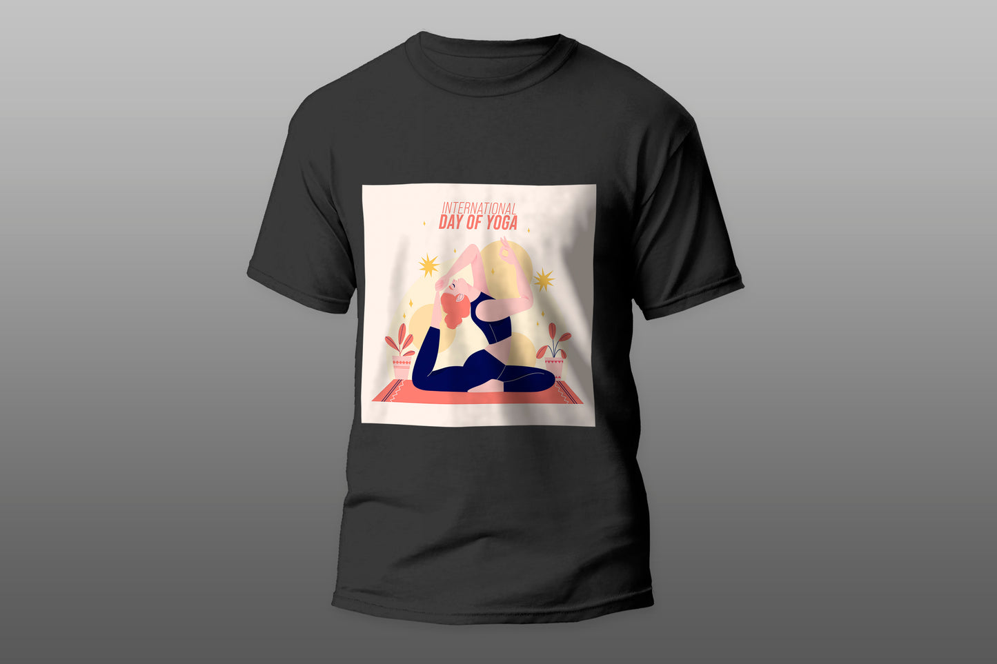 Hand drawn international day of yoga  camiseta t-shirt - Top Content | POD Collection | Free Shipping