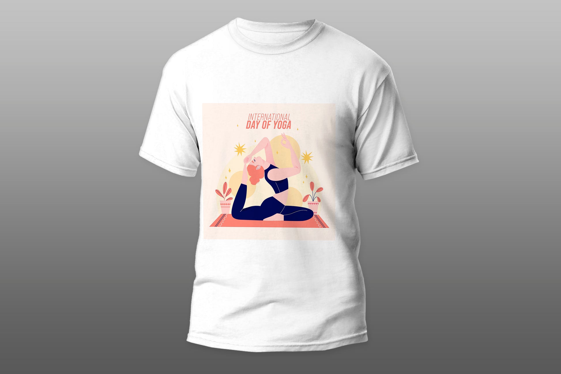 Hand drawn international day of yoga  camiseta t-shirt - Top Content | POD Collection | Free Shipping