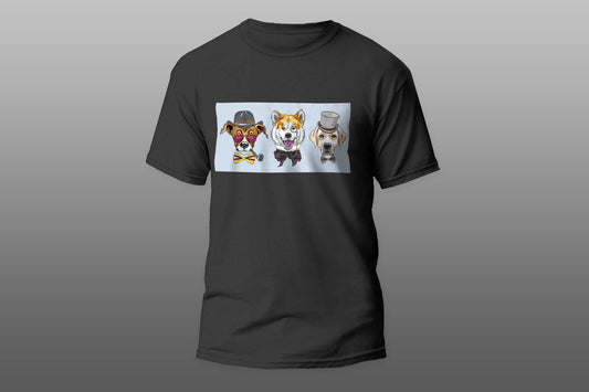 Hipster dogs cartoon T-shirt - Top Content | POD Collection | Free Shipping