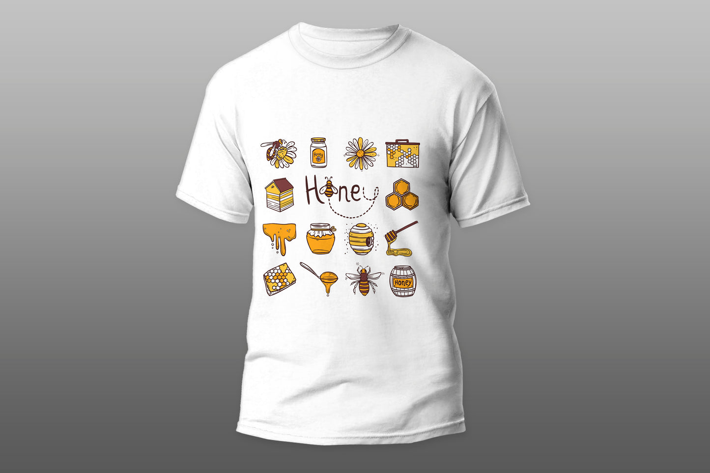 Honey icons  T-shirt - Top Content | POD Collection | Free Shipping