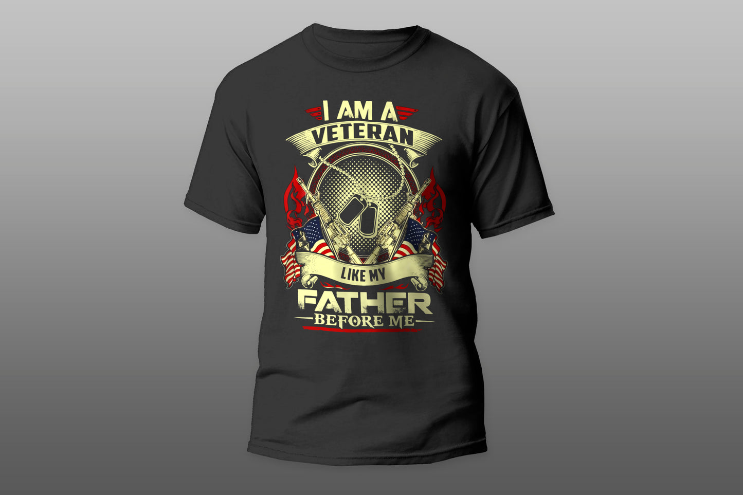 I am veteran like my father before me camiseta T-shirt - Top Content | POD Collection | Free Shipping