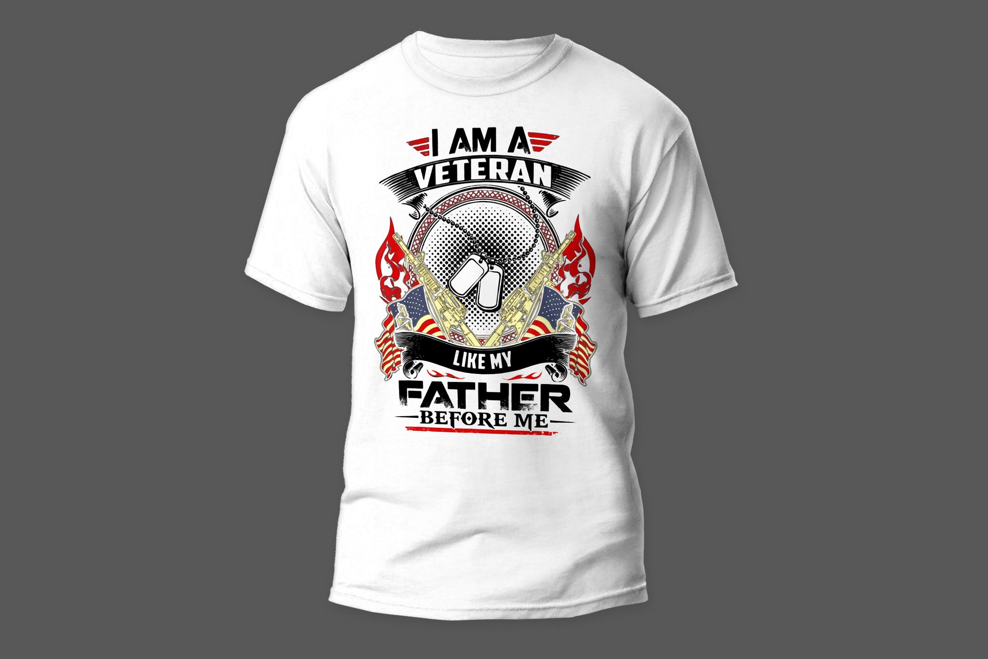 I am veteran like my father before me camiseta T-shirt - Top Content | POD Collection | Free Shipping