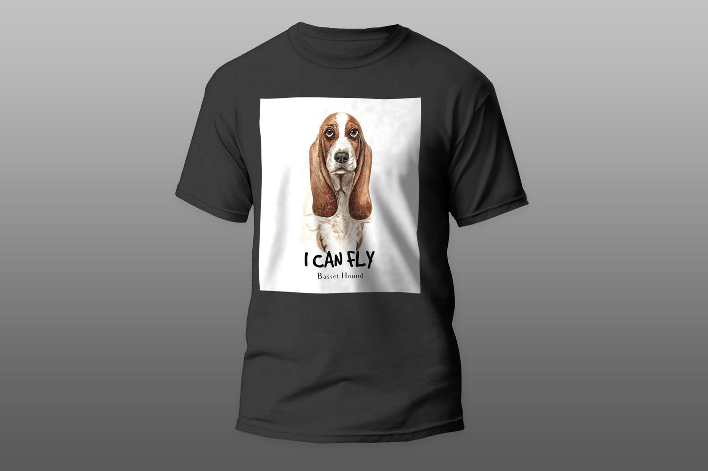 I can fly basset hound T-shirt - Top Content | POD Collection | Free Shipping