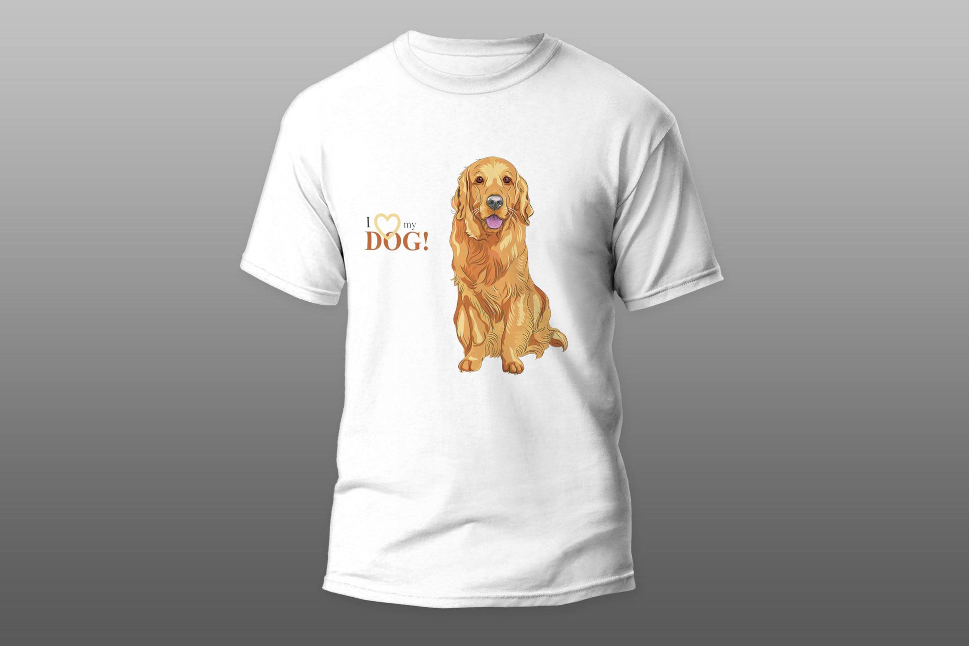 I love my dog golden retriever T-shirt - Top Content | POD Collection | Free Shipping