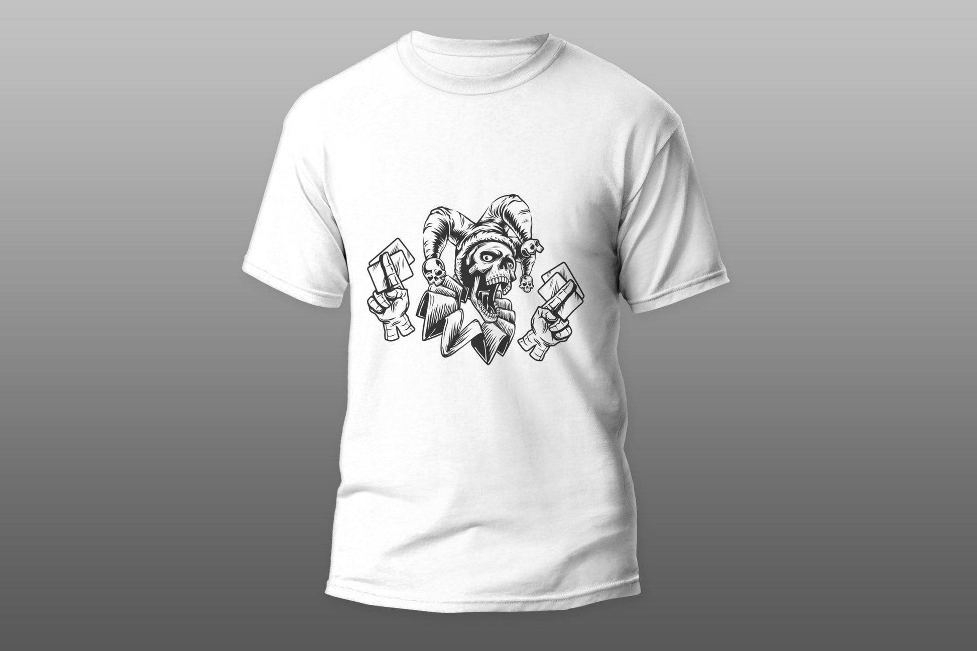 Joker skull with playing cards T-shirt - Top Content | POD Collection | Free Shipping