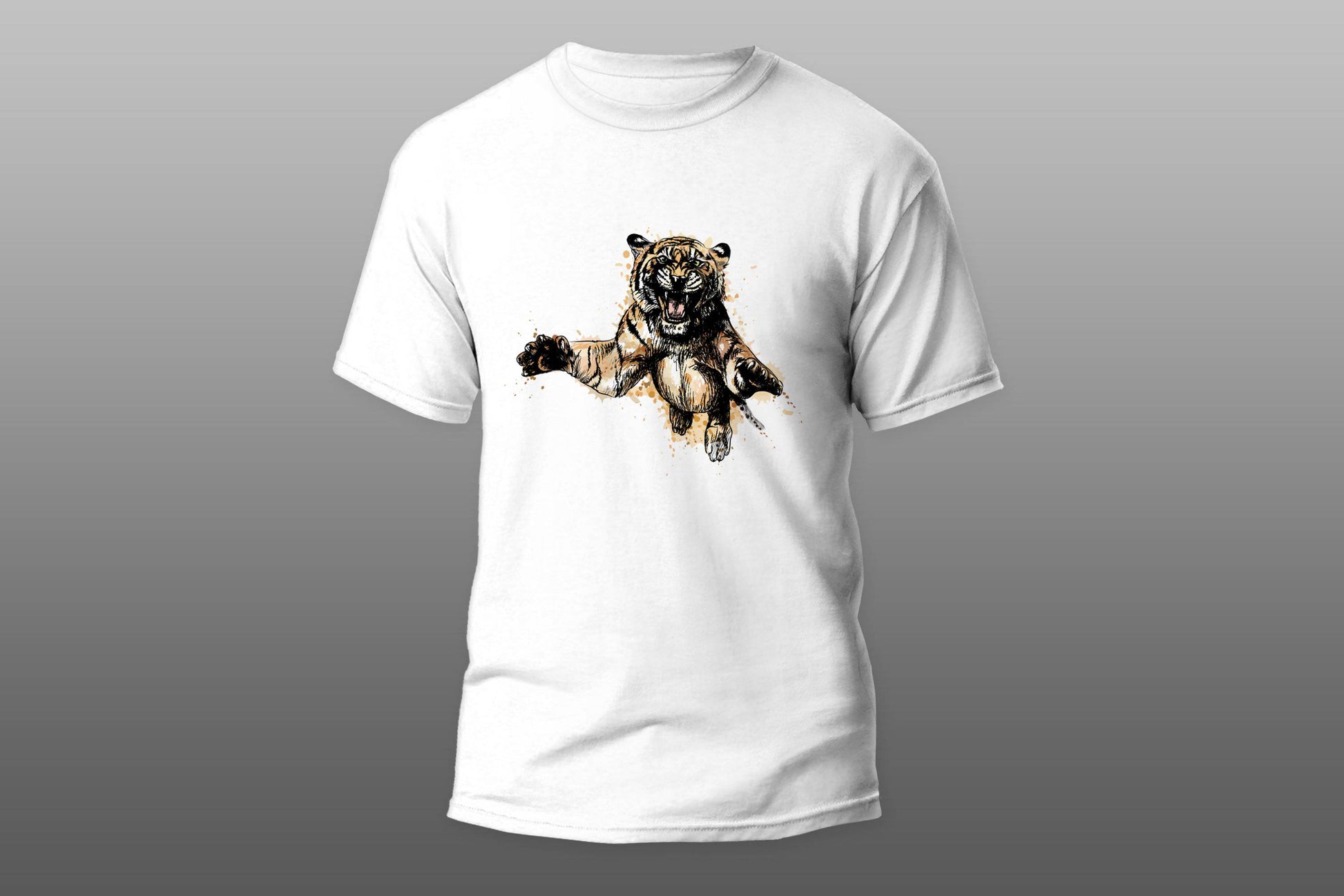 Jumping tiger T-shirt - Top Content | POD Collection | Free Shipping