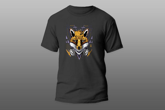 Kitsune demon fox with headphones T-shirt - Top Content | POD Collection | Free Shipping