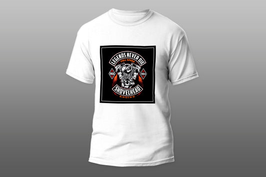 Legends never die Shovelhead engine T-shirt - Top Content | POD Collection | Free Shipping