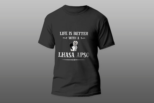 Life Is Better With A Lhasa Apso Cool Gift camiseta T-shirt - Top Content | POD Collection | Free Shipping