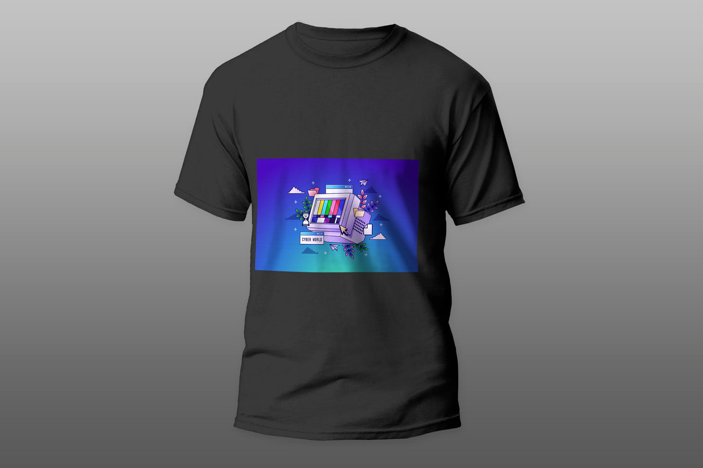 Linear gradient retro computer  camiseta T-shirt - Top Content | POD Collection | Free Shipping