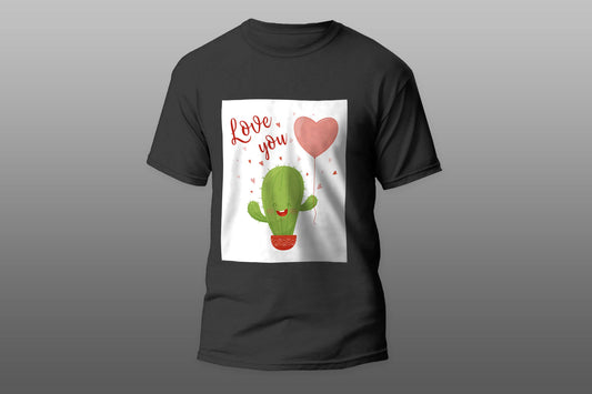 Love You valentine day cactus T-shirt - Top Content | POD Collection | Free Shipping