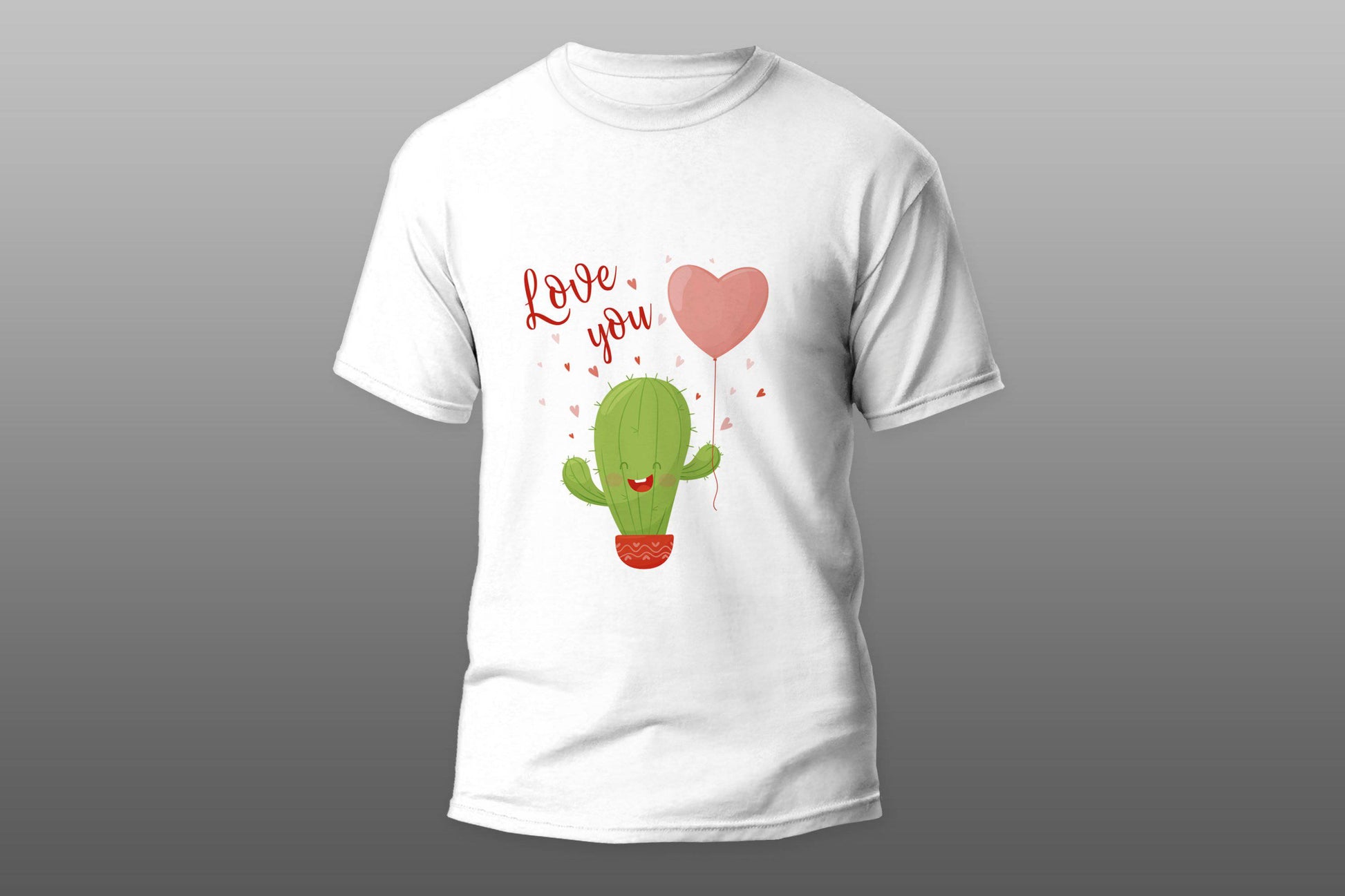 Love You valentine day cactus T-shirt - Top Content | POD Collection | Free Shipping