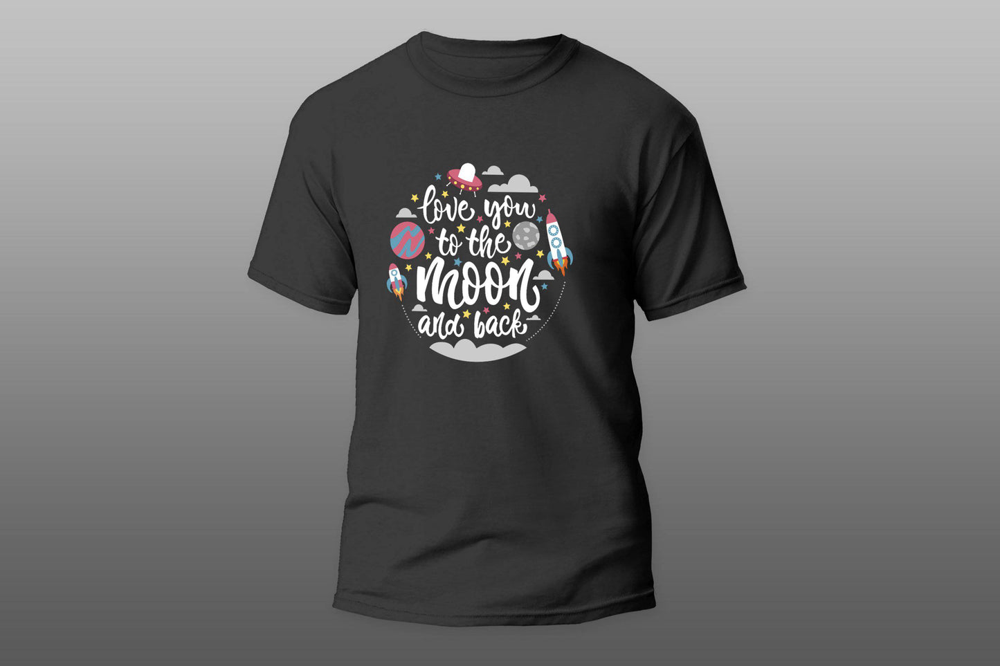 Love you to the moon and back T-shirt - Top Content | POD Collection | Free Shipping