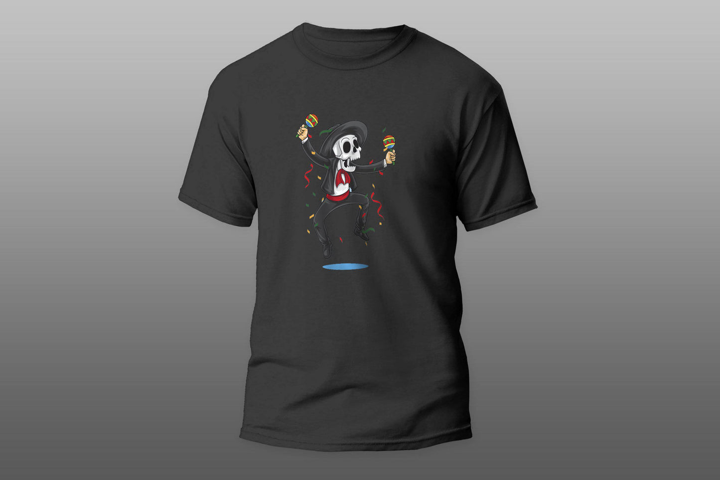 Mexican happy dancing skeleton T-shirt - Top Content | POD Collection | Free Shipping