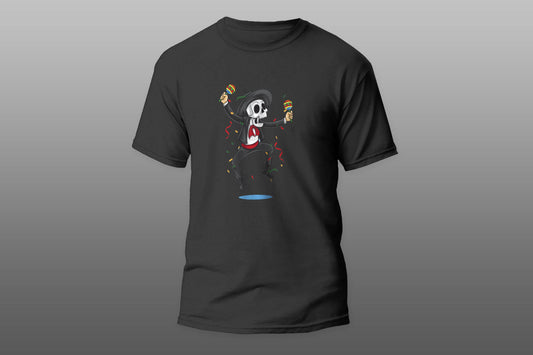 Mexican happy dancing skeleton T-shirt - Top Content | POD Collection | Free Shipping