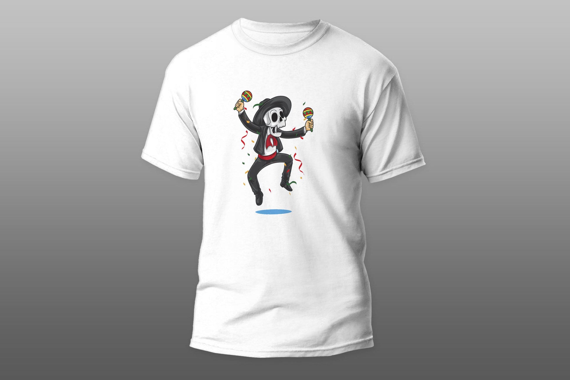 Mexican happy dancing skeleton T-shirt - Top Content | POD Collection | Free Shipping