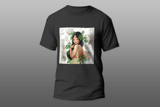 Monstera Plants Girl Love Nature camiseta T-shirt - Top Content | POD Collection | Free Shipping