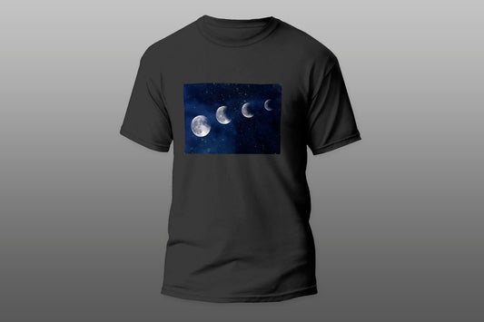 Moon Eclipse Stars Sky camiseta T-shirt - Top Content | POD Collection | Free Shipping