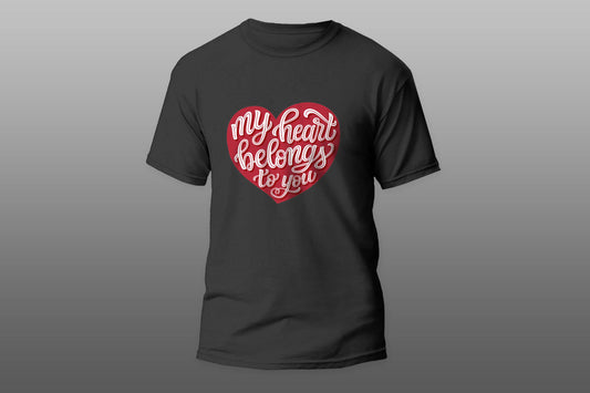 My heart belongs to you T-shirt - Top Content | POD Collection | Free Shipping