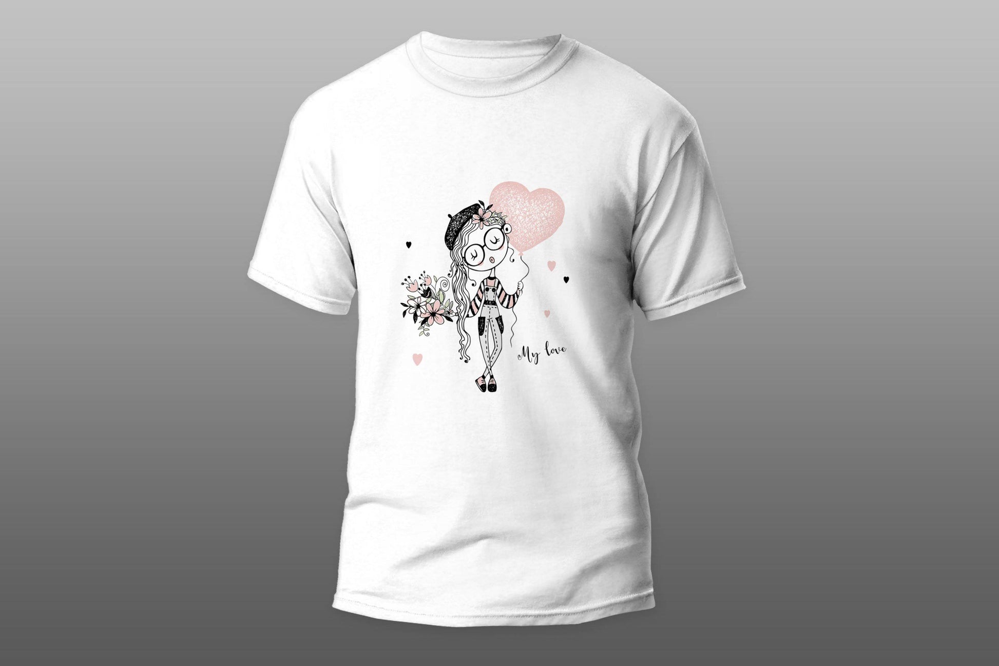 My love girl with balloon T-shirt - Top Content | POD Collection | Free Shipping