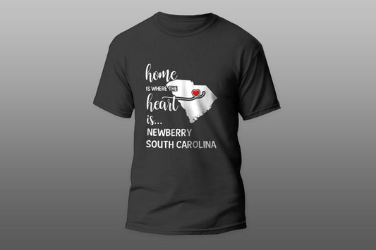 Newberry County South Carolina Is Where My Heart Is Gift T-shirt - Top Content | POD Collection | Free Shipping