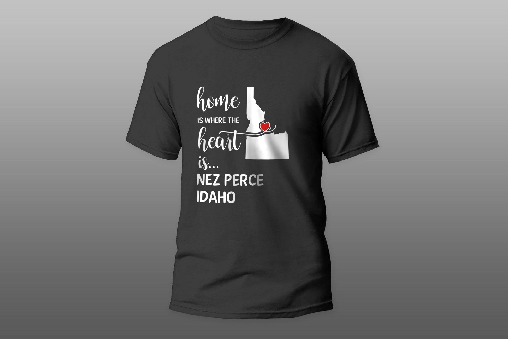 Nez Perce County Idaho Is Where My Heart Is Cool Gift T-shirt - Top Content | POD Collection | Free Shipping