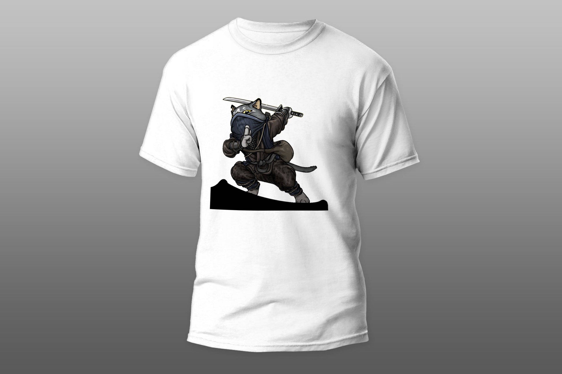 Ninja Cat Spy Sword camiseta T-shirt - Top Content | POD Collection | Free Shipping