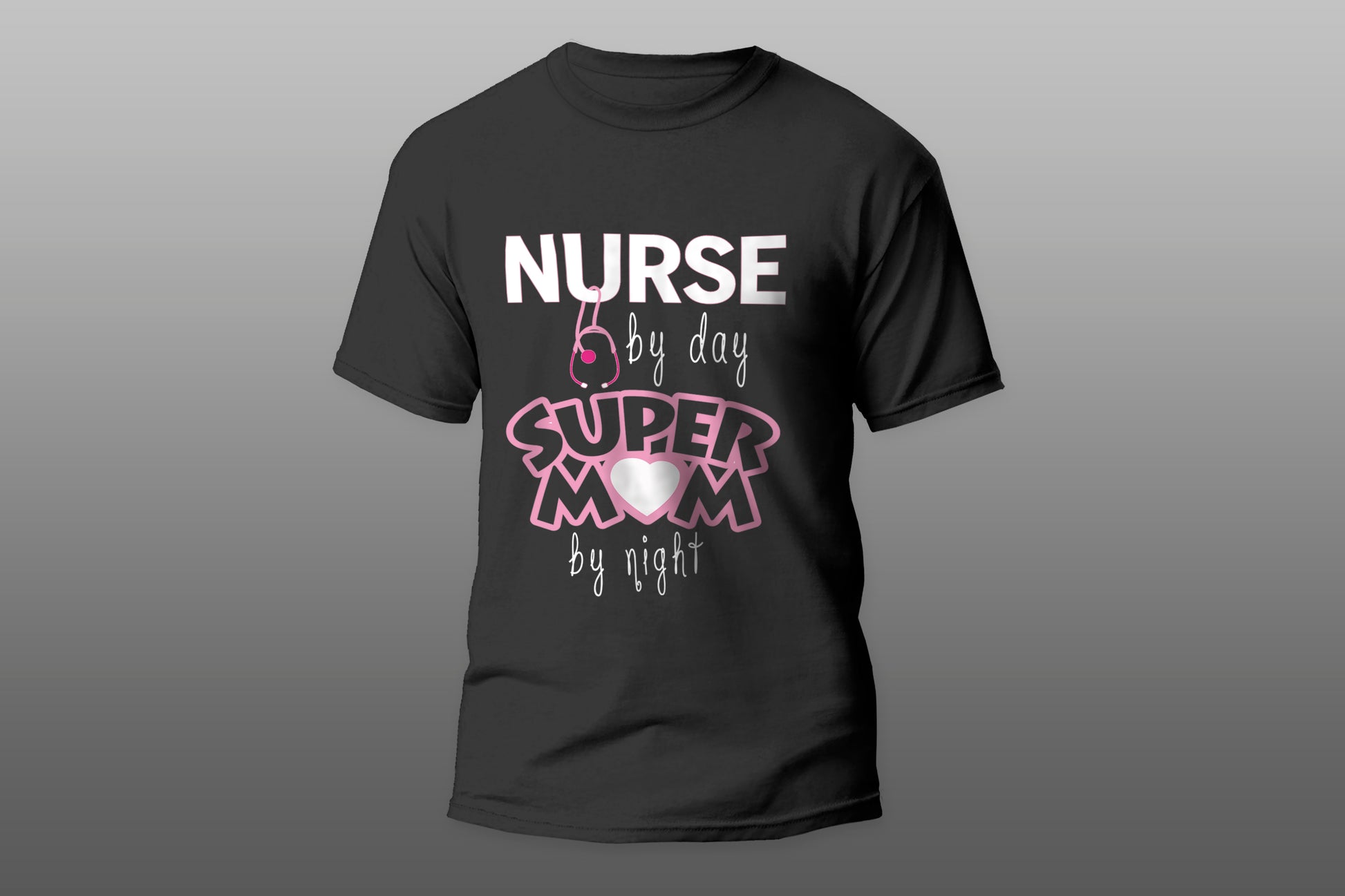 Nurse By Day Super Mom By Night T-shirt - Top Content | POD Collection | Free Shipping