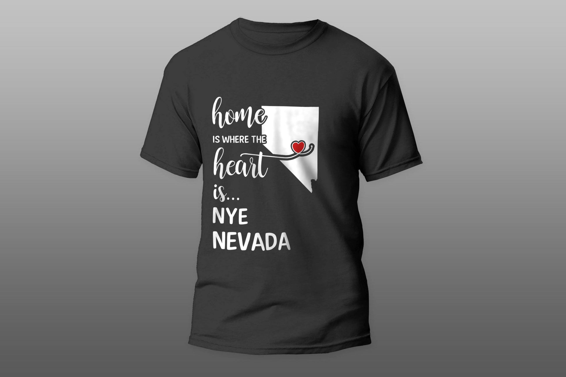 Nye County Nevada Is Where My Heart Is Gift T-shirt - Top Content | POD Collection | Free Shipping