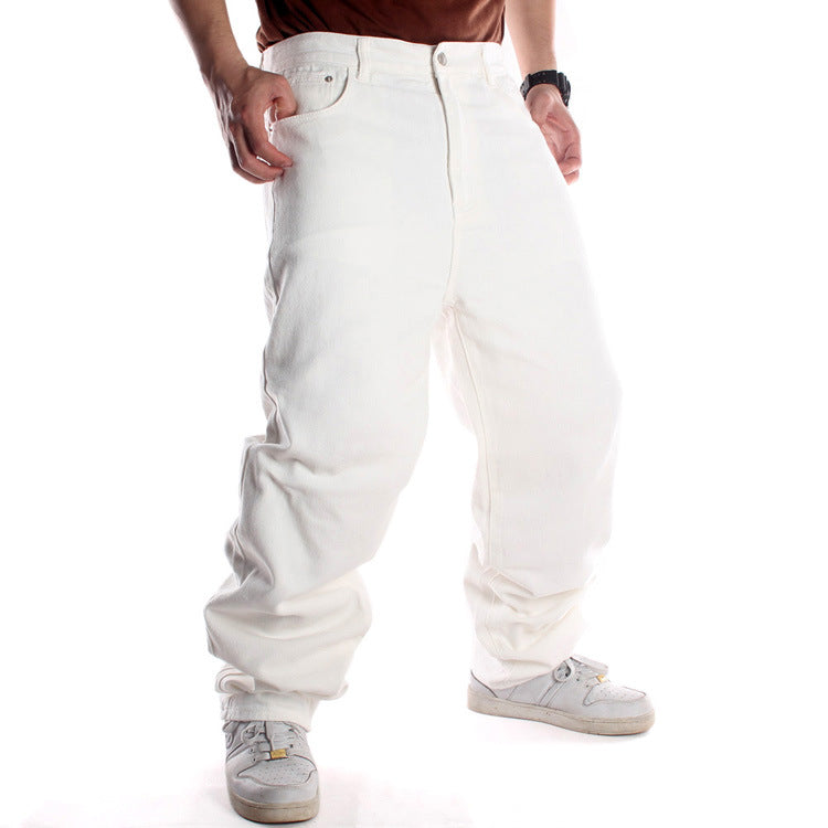 Baggy Jeans, Loose Board Denim Pants, Male Rap Hip Hop Jeans, Plus Size Jeans